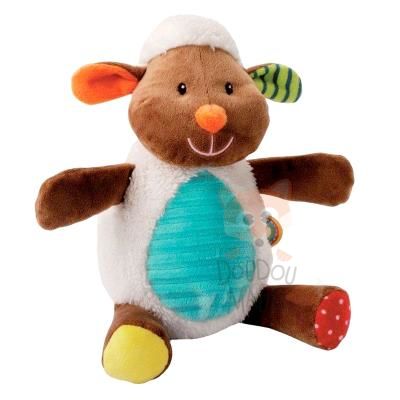  tuck the sheep soft toy white blue brown 